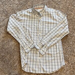 Dockers Men's Gray and Blue Checkered Shirt, Size S